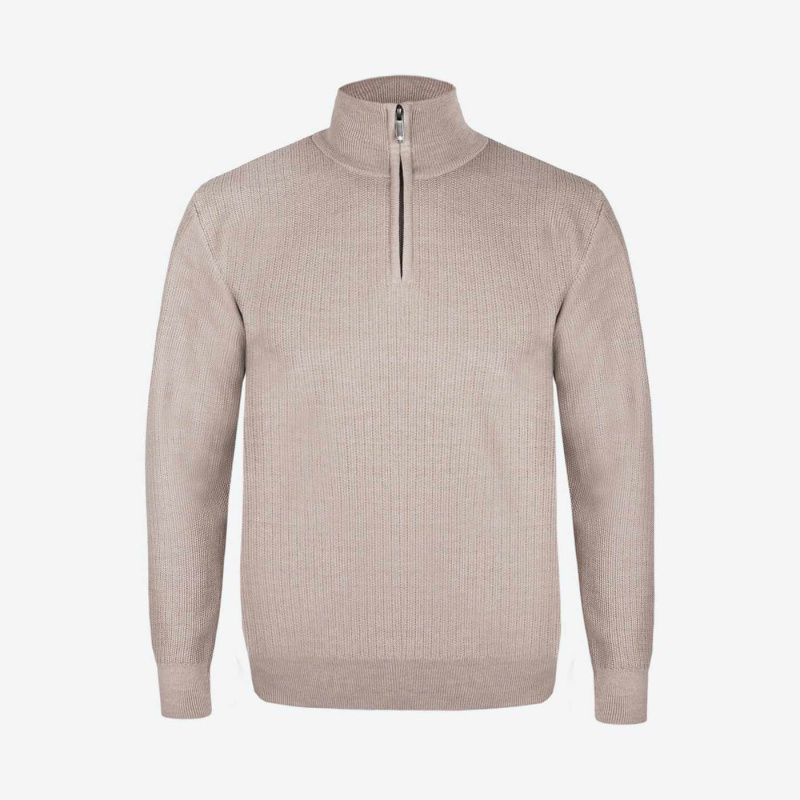 KAMA 4117 Sustainno merino svetr, béžová Velikost: XL