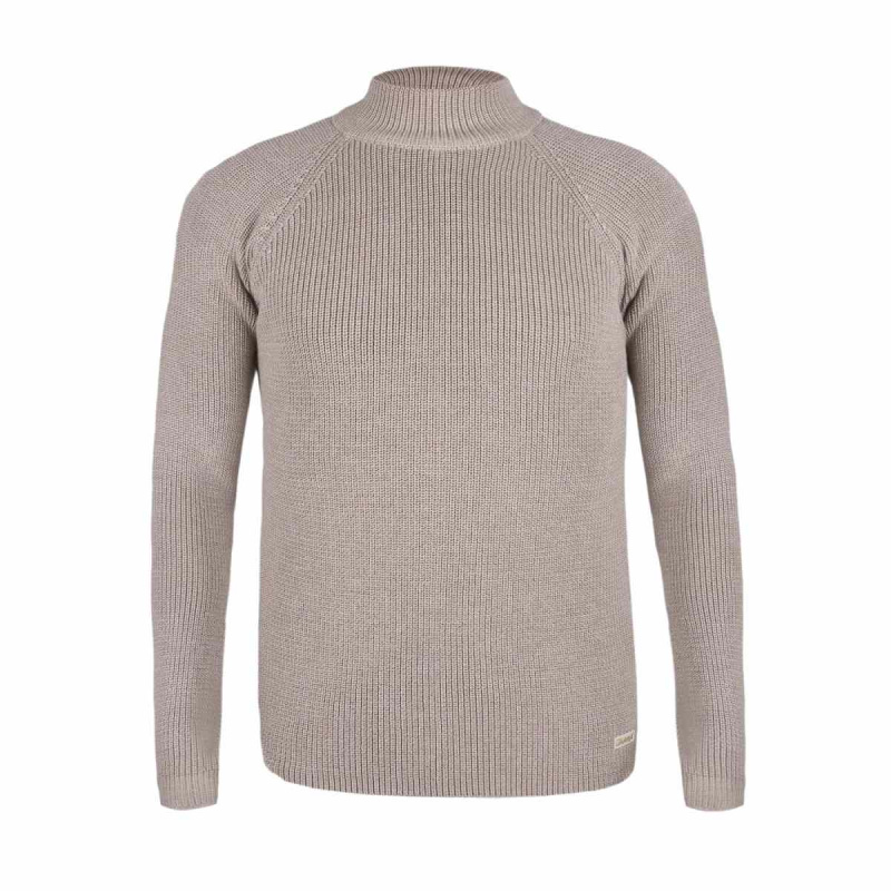 KAMA 4118 Sustainno merino svetr, béžová Velikost: M