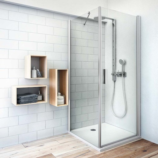 Roth Tower Line boční zástěna ke sprchovým dveřím 80x200,8 cm chrom matný 725-8000000-01-02