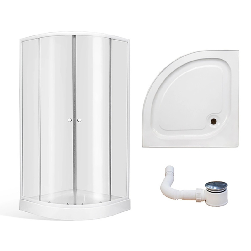 Roth Set čtvrtkruhového sprchového koutu a vaničky GITA 90