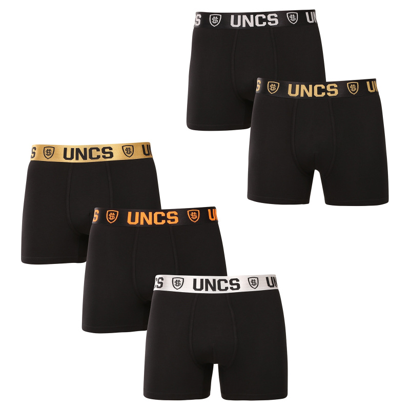 5PACK pánské boxerky UNCS černé (24Z162PSPP) M, trenky / trenýrky