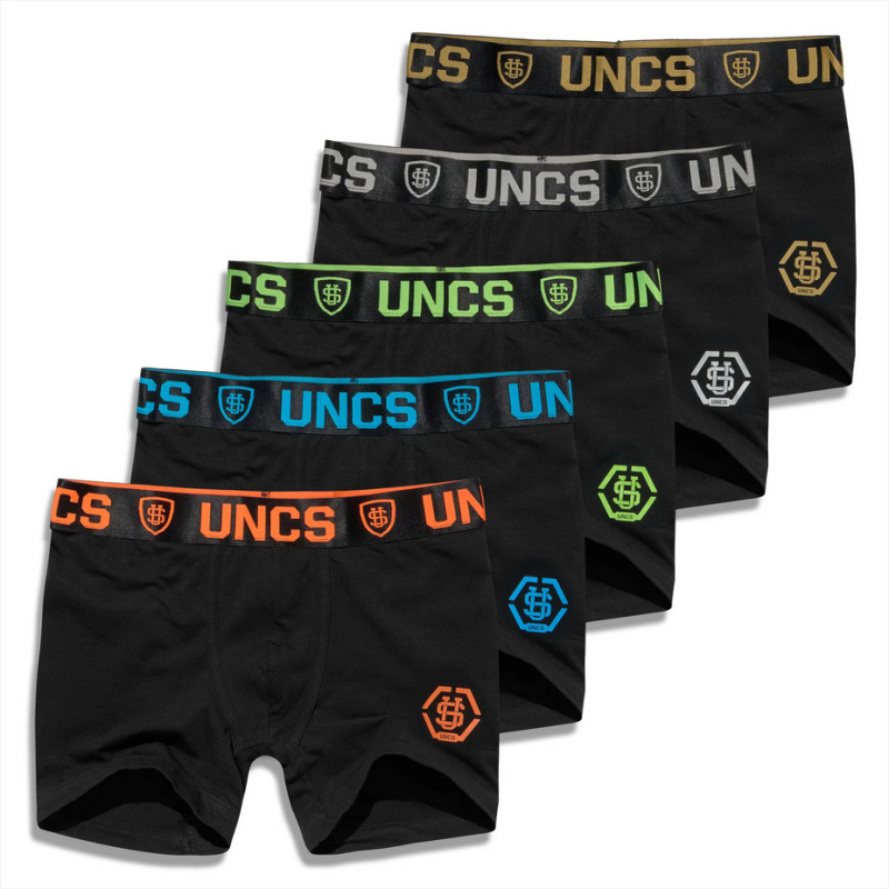 5PACK pánské boxerky UNCS černé (24Z207PSPP) XL, trenky / trenýrky