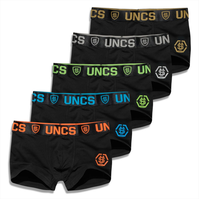 5PACK pánské boxerky UNCS černé (24Z287PSPP) 5XL, trenky / trenýrky