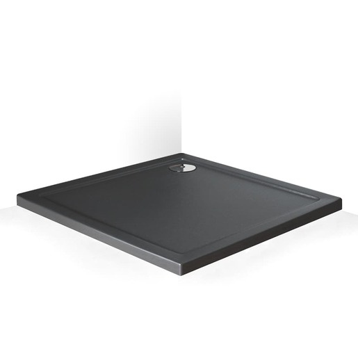 Roth Flat Stone Effect sprchová vanička čtvercová 80x80 cm akrylát antracit 8 000 310