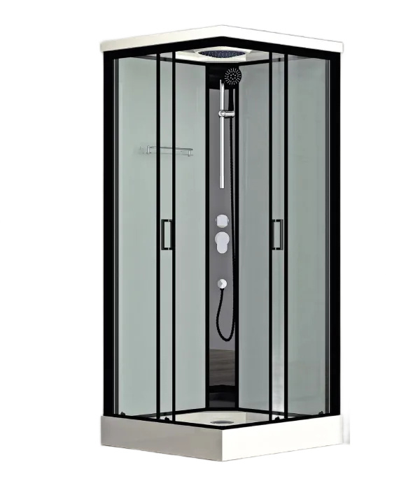 Čtvercový sprchový box Roth Marine / 90 × 90 × 217 cm / sklo 5 mm / černá/bílá Varianta: ivi1