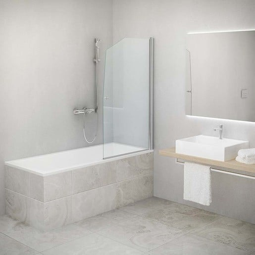 Roth DV1 vanová zástěna 140x85 cm stříbro 657-8500000-01-02