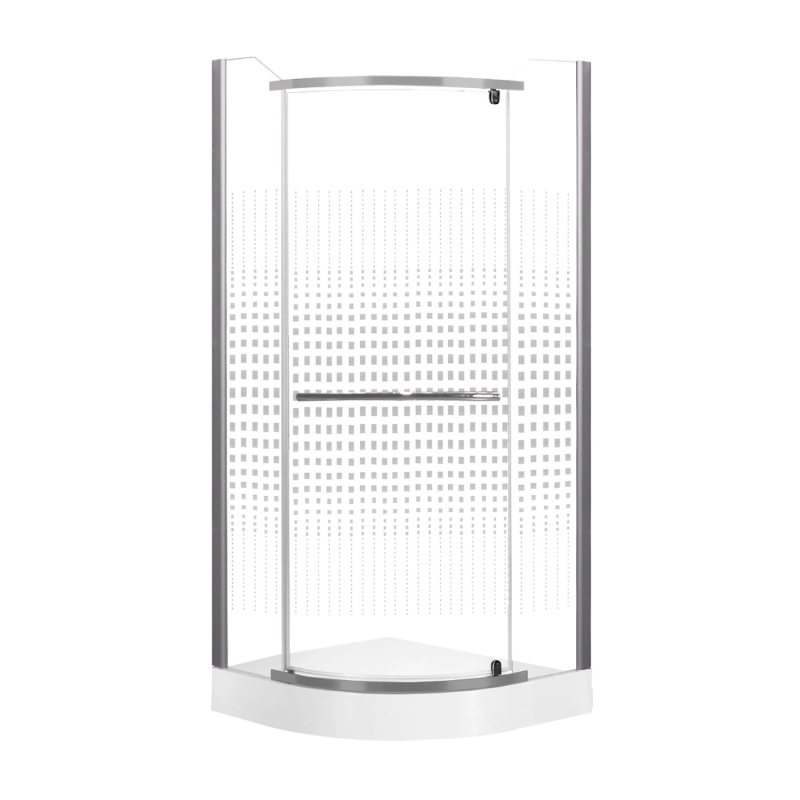 Roth Kompletní sprchový čtvrtkruhový kout Ametyst s vaničkou 900 x 900 mm