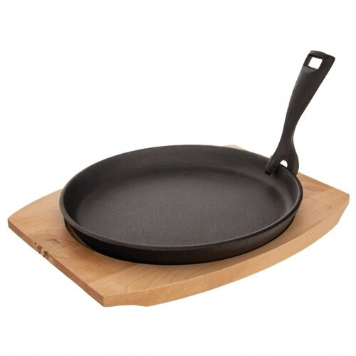 Banquet Litinová pánev na dřevěném prkénku GRADA - 22 cm