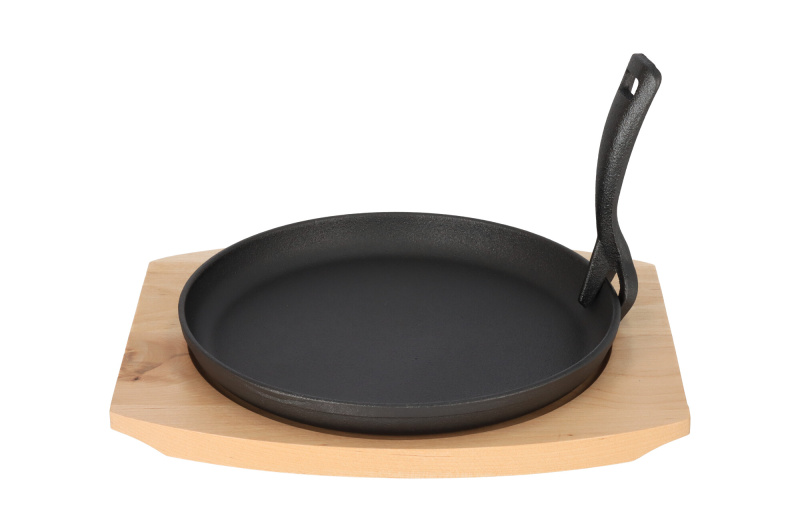 Banquet Litinová pánev na dřevěném prkénku GRADA - 22 cm
