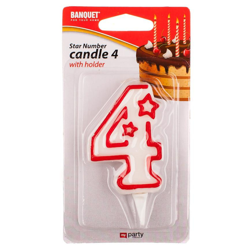 Narozeninová svíčka "4"