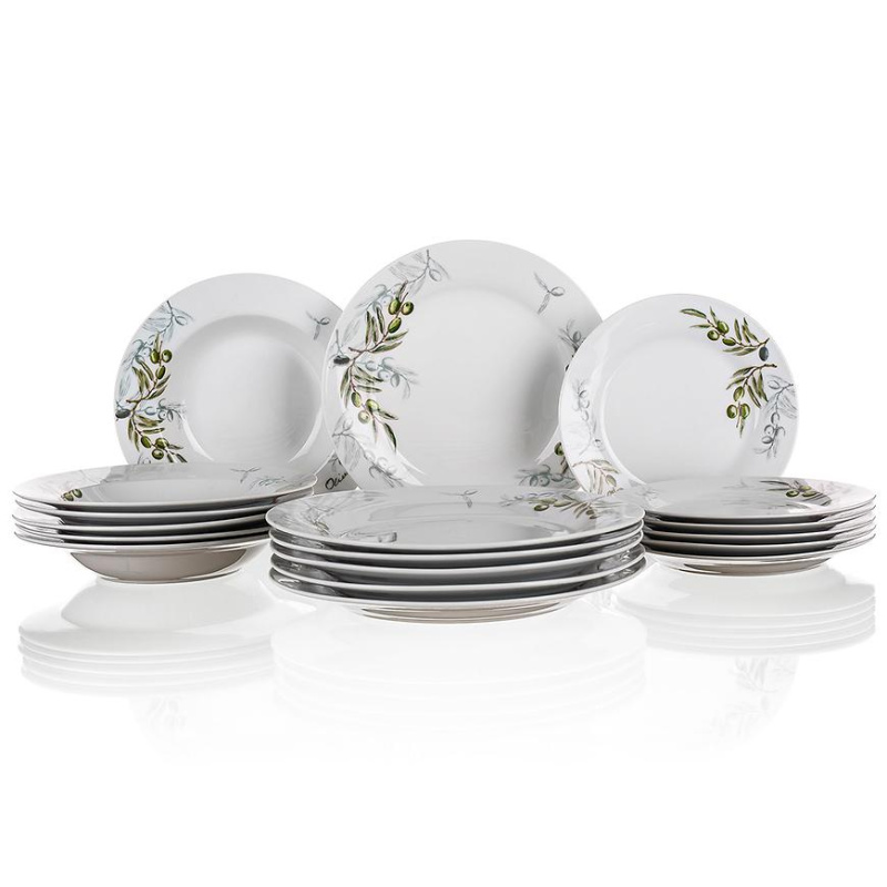 Banquet Porcelánová sada talířů OLIVES 18 ks