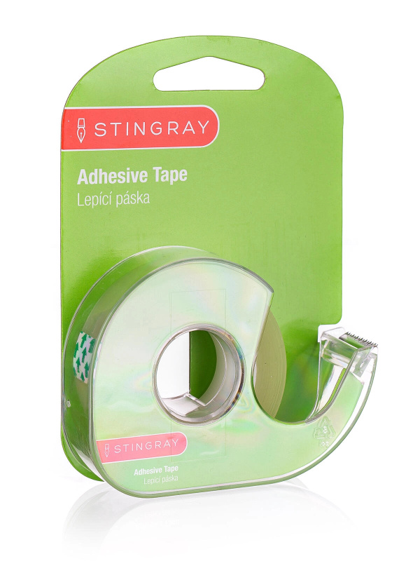 Lepicí páska 18 mm × 33 m s odvíječem, transparentní