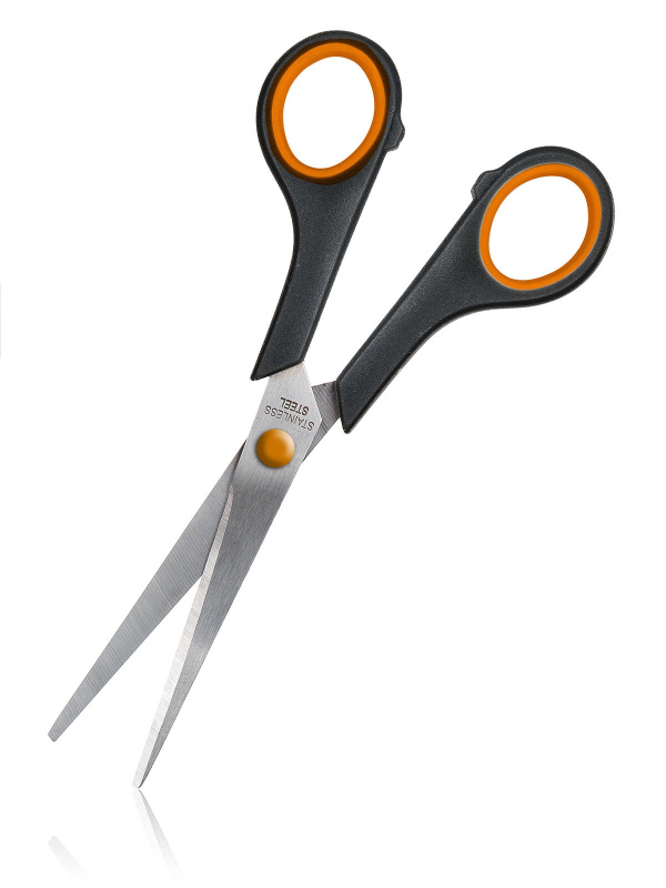 Nerezové nůžky 17 cm oranžovo-černé