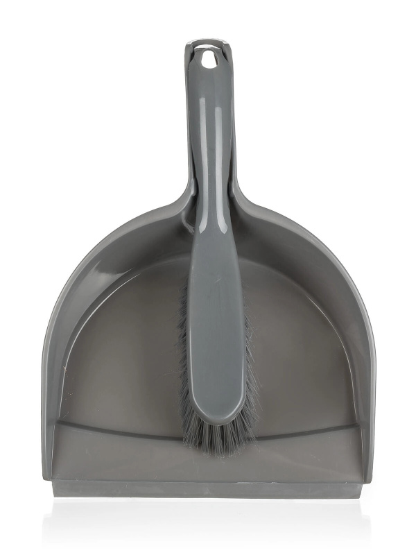 Brilanz Economy souprava lopatka a smetáček s gumou stříbrná