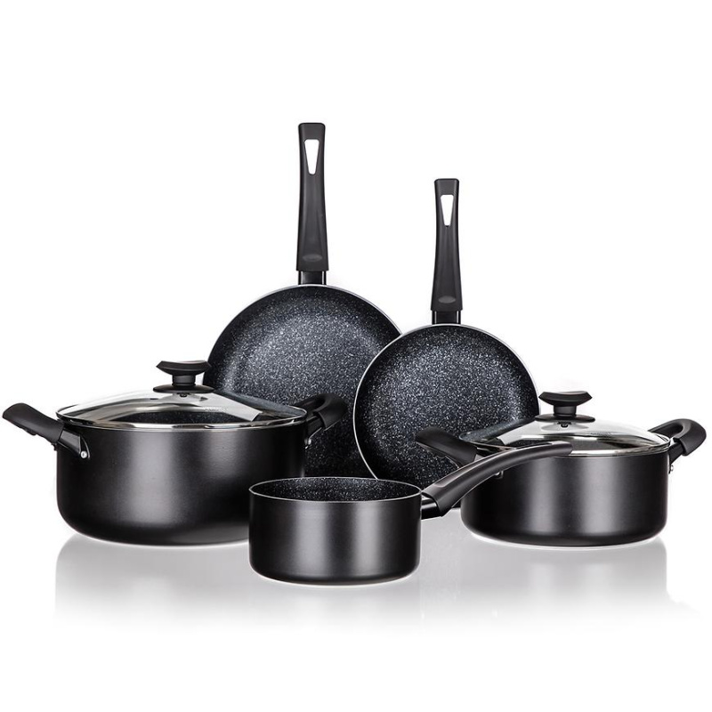 Sada nádobí s nepřilnavým povrchem BLACK STONE 7 dílů