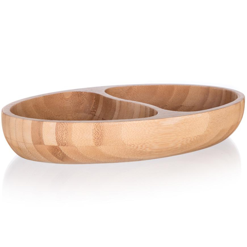 Banquet Miska dělená Brillante Bamboo - dřevená, 24 x 13,5 x 4 cm