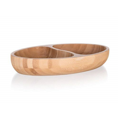 Banquet Miska dělená Brillante Bamboo - dřevená, 24 x 13,5 x 4 cm