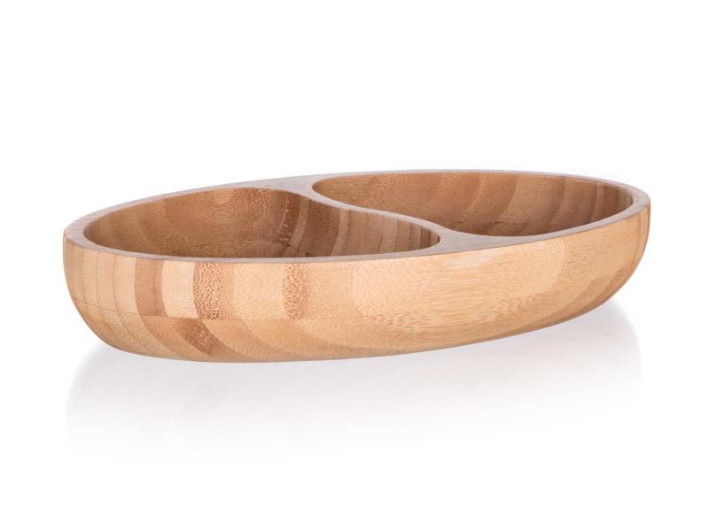 Banquet Miska dělená Brillante Bamboo - dřevená, 24 x 13,5 x 4 cm