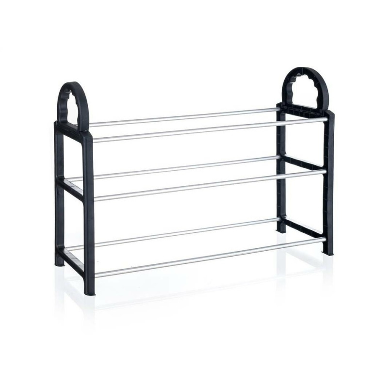 Botník Bolton černý 3 police 65 x 17 x 42 cm 22041001