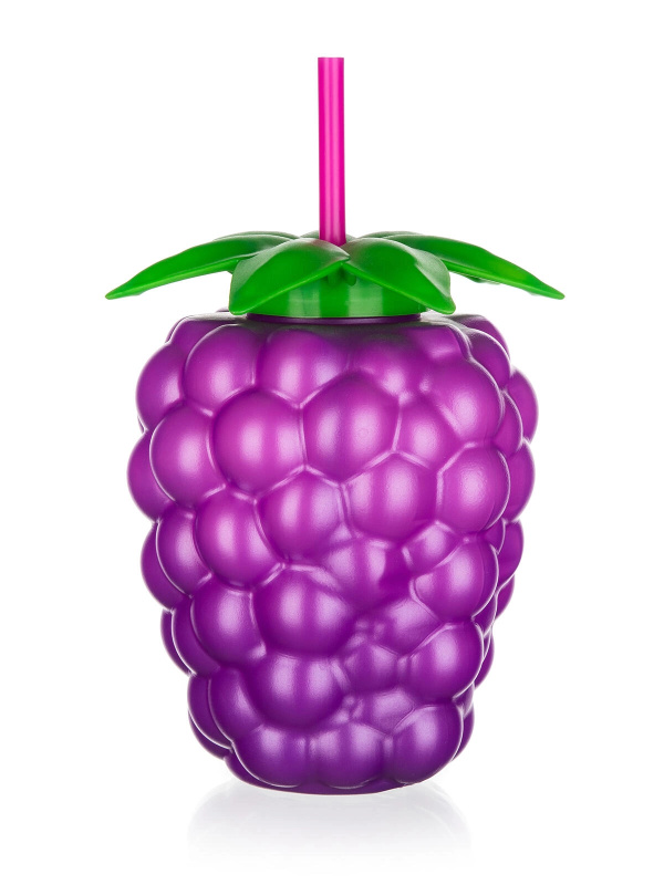 Plastová láhev se slámkou Blackberry 800ml