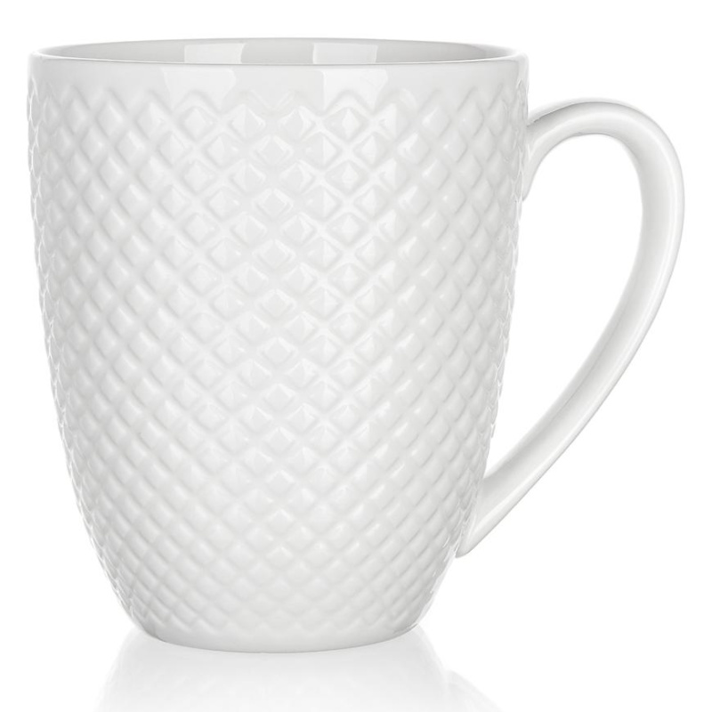 Hrnek Banquet Diamond Line - bílý, 410 ml