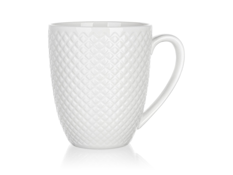 Hrnek Banquet Diamond Line - bílý, 410 ml