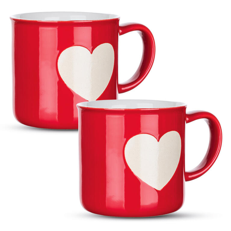 Sada keramických hrnků WHITE HEART 350 ml 2 ks