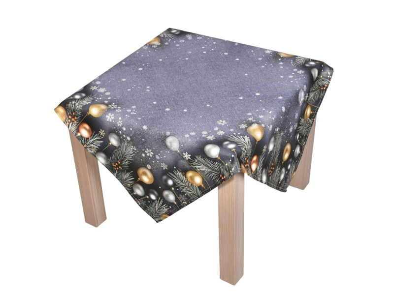 Forbyt Vánoční ubrus Jehličí a baňky 85x85 cm Varianta: Vánoční ubrus Jehličí a baňky CYH5918C 85x85 cm