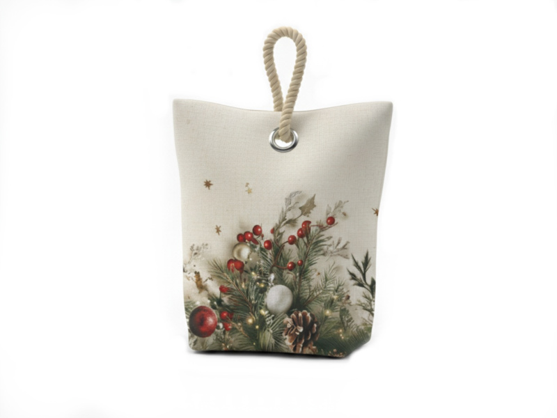 Forbyt Vánoční dveřní zarážka Cesmína CYH6024GC Varianta: Vánoční dveřní zarážka Cesmína CYH6024GC 22x23 cm