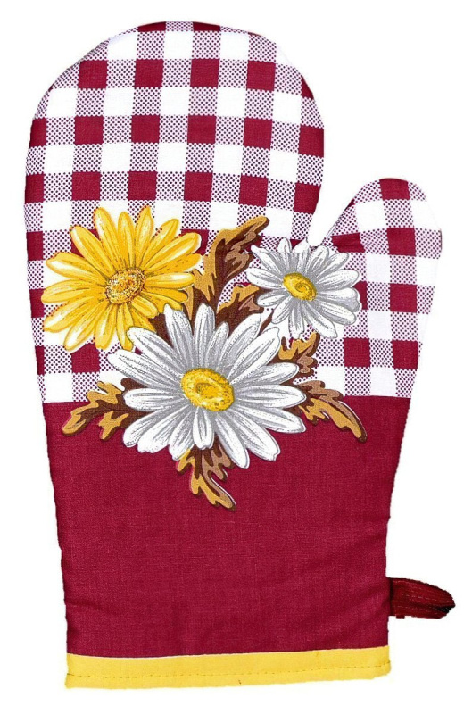 Frobyt Kuchyňská chňapka GERBERA, bordová, 28x18cm
