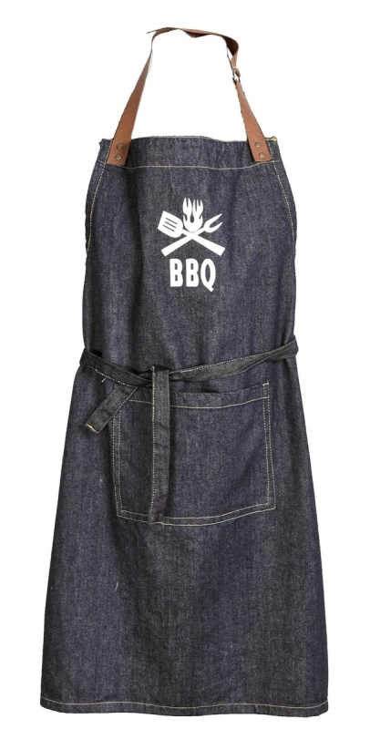 Forbyt kuchyňská zástěra JEANS BBQ, šedomodrá 70x90cm