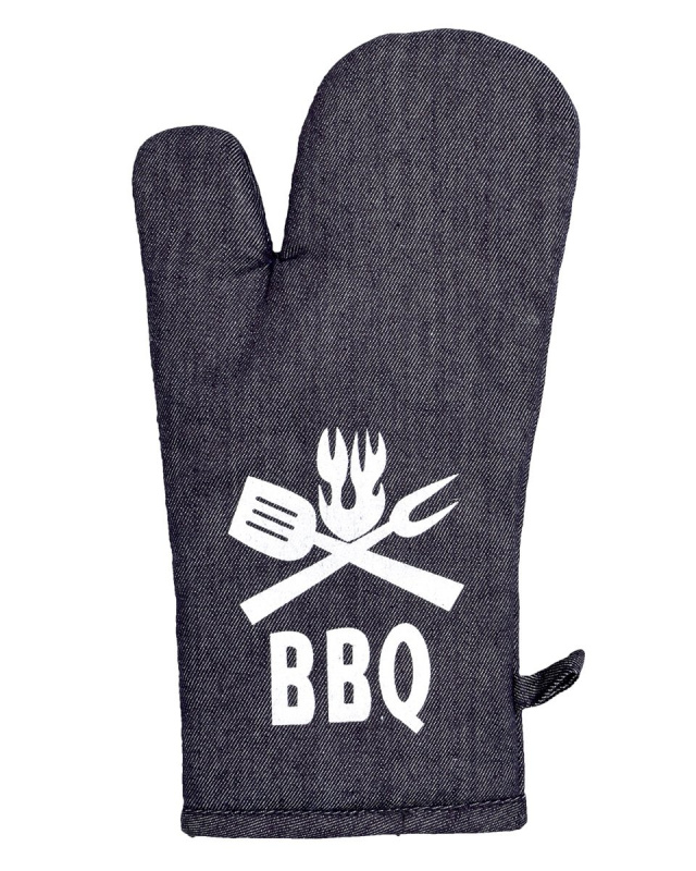 Frobyt Kuchyňská chňapka JEANS BBQ, šedomodrá 28x18cm