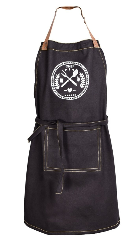 Forbyt kuchyňská zástěra JEANS MASTER CHEF, černá 70x80cm