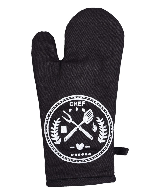 Frobyt Kuchyňská chňapka JEANS MASTER CHEF, černá 28x18cm