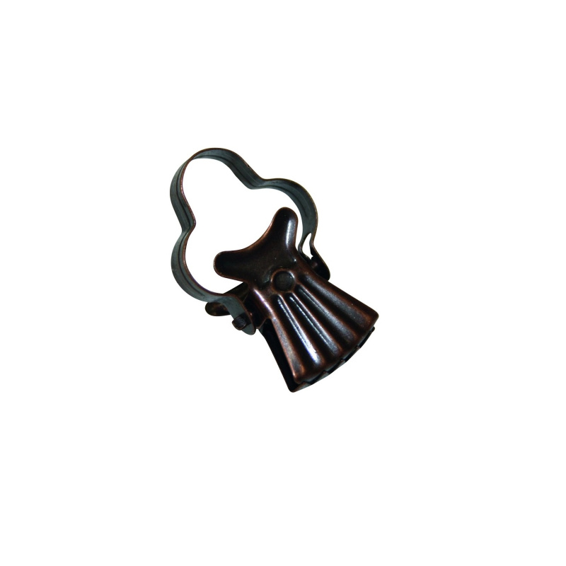 Gardinia Dekorativní svorka kovová mahagon, 12 kusů