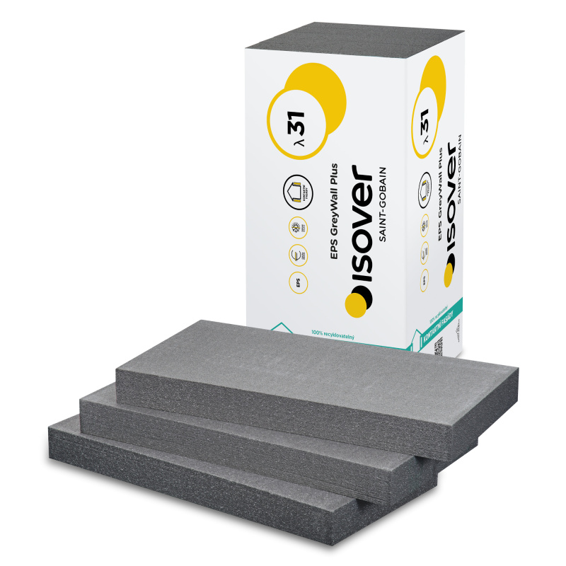Tepelná izolace Isover EPS GreyWall Plus 30 mm (8 m2/bal.)