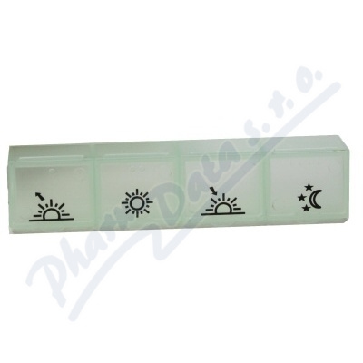 OBZOR Dávkovač léků typ 04 denní mix barev