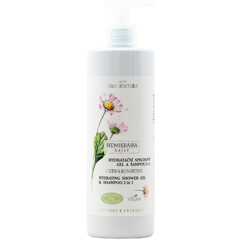 Manufaktura Extra jemný sprchový gel & šampon Sedmikráska – rodinné balení