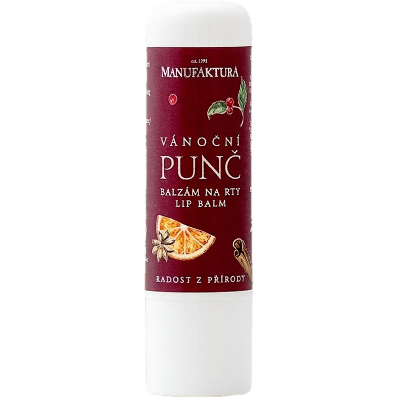 Manufaktura Regenerační & hydratační balzám na rty Vánoční punč