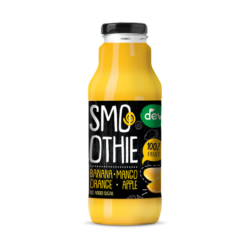 Deva - ovocné smoothie - banán, mango, pomeranč, jablko, 300 ml