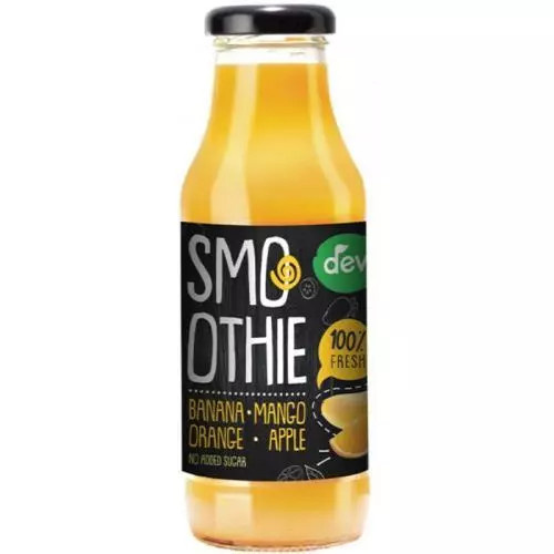 Deva - ovocné smoothie - banán, mango, pomeranč, jablko, 300 ml