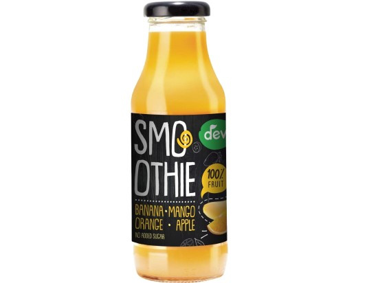 Deva - ovocné smoothie - banán, mango, pomeranč, jablko, 300 ml