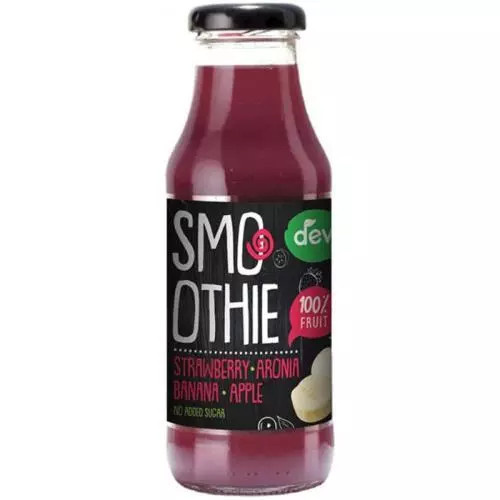 Deva - ovocné smoothie - jahoda, arónie, banán, jablko, 300 ml