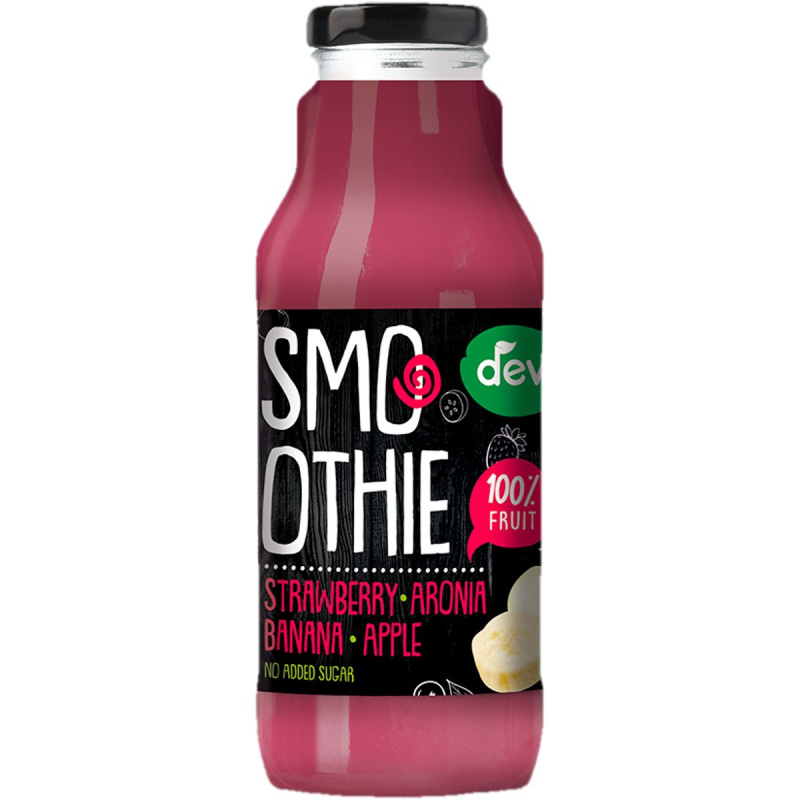 Deva - ovocné smoothie - jahoda, arónie, banán, jablko, 300 ml