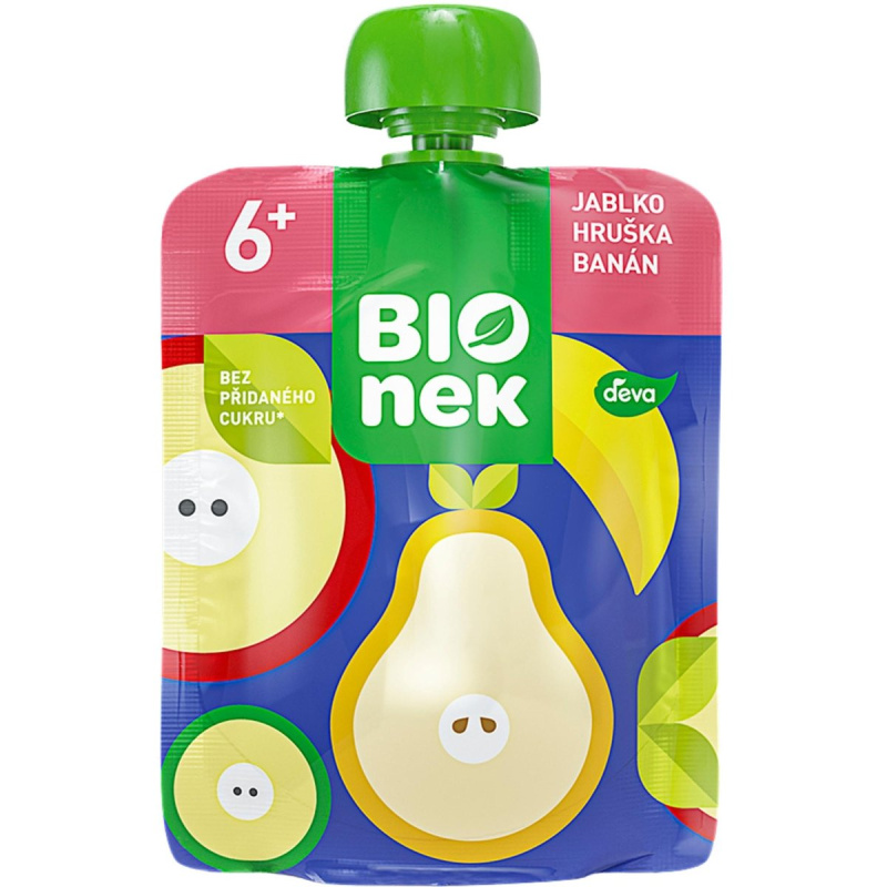 BIOnek BIO Ovocná kapsička jablko, hruška a banán