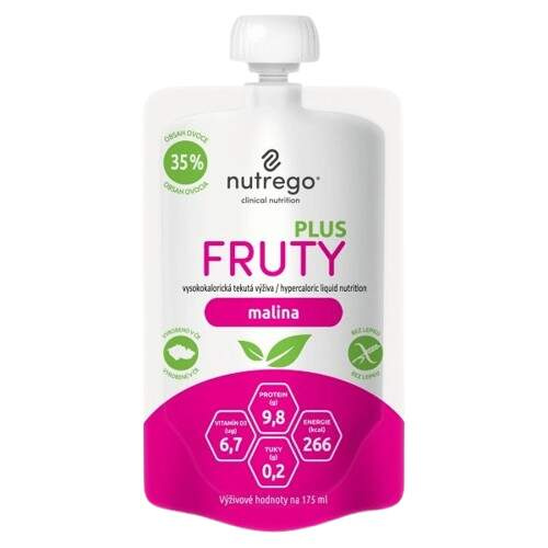 NUTREGO FRUTY PLUS MALINA perorální roztok 4X175ML
