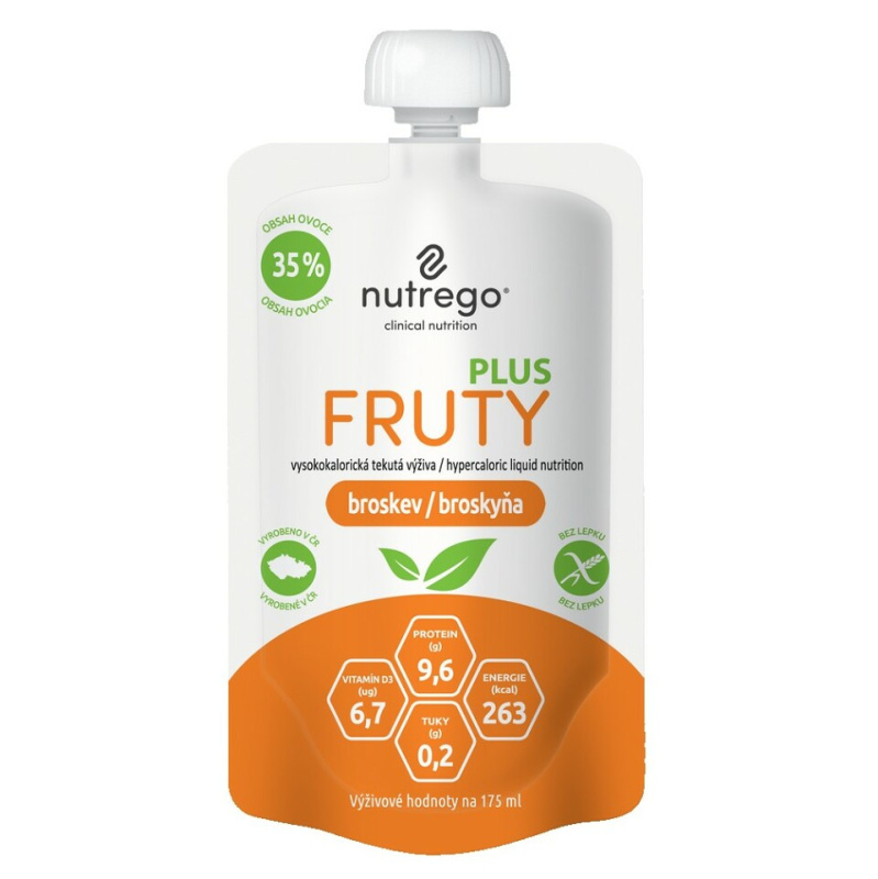 NUTREGO FRUTY PLUS BROSKEV perorální roztok 4X175ML