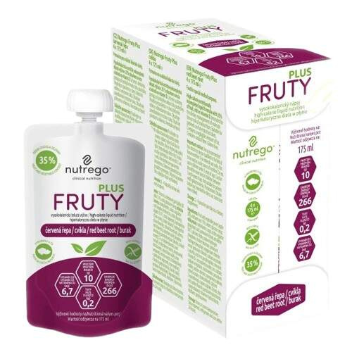 NUTREGO Fruty plus výživa červená řepa 4 x 175 ml