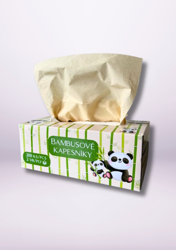 Bambusové kapesníky 2 vrstvé - 200 ks