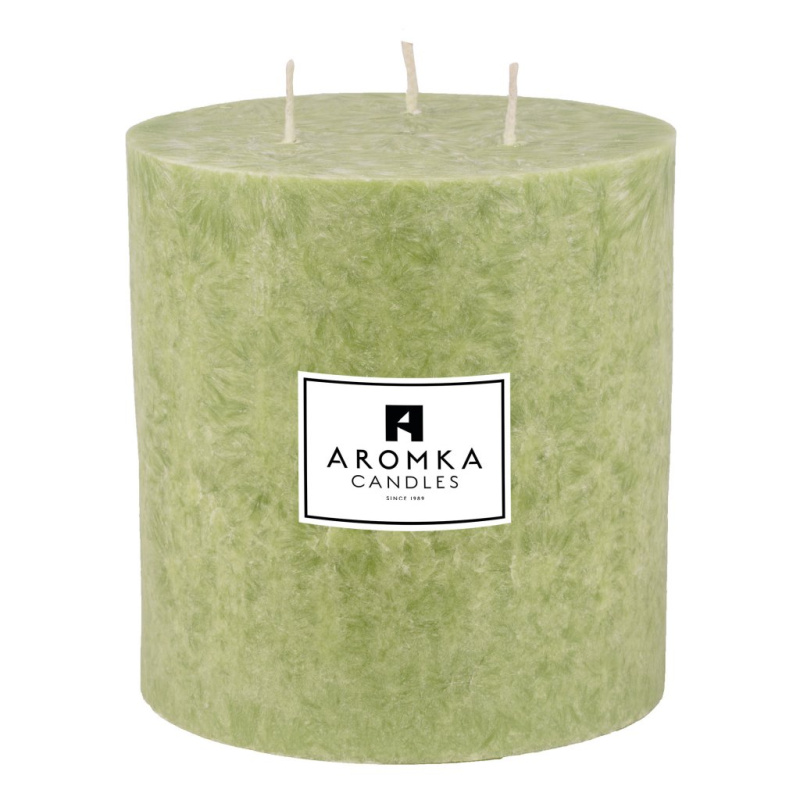 Přírodní vonná svíčka palmová - AROMKA - Válec 3 knoty, průměr 11,4 cm, výška 12 cm Vůně: Květ Lípy